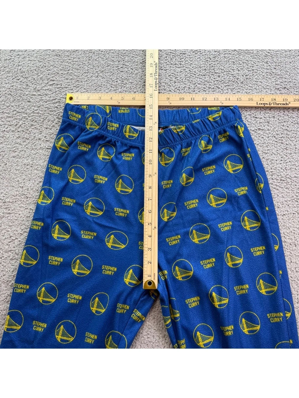NBA Stephen Curry Golden State Warriors AOP Sleep Lounge Pajama Pants Blue Men M